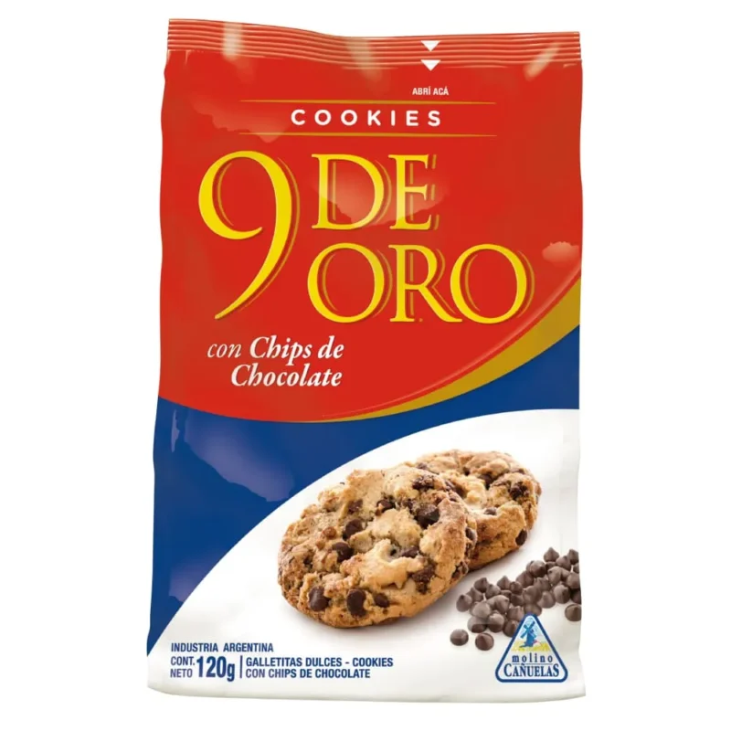 9 DE ORO COOKIES 8U 120G CHOCOLATE